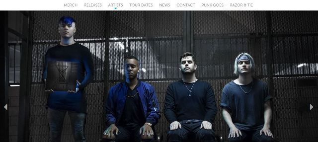 (Capture d'écran : site officiel de Fearless Records)