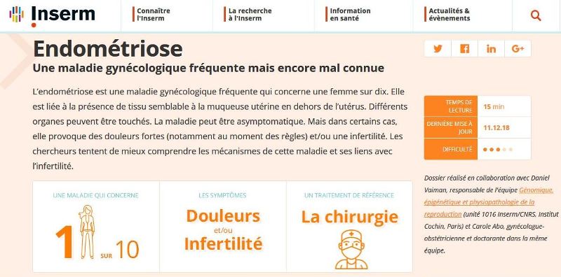 (Capture : site de l'Inserm)