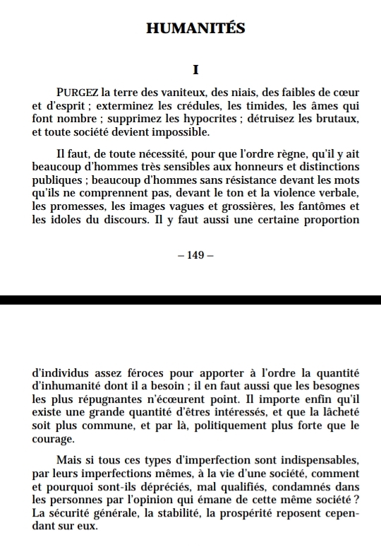 Paul Valéry, "Poésie et Mélange", Ed. BNR (Capture d'écran d'un extrait.)