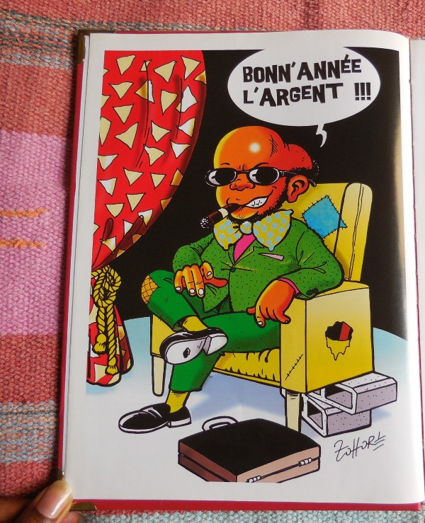 Extrait de l'agenda 2016 de Gbich! - Dessin : Lassane Zohoré / Photo : Coumba Sylla