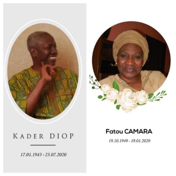 (Collage d'images publiées par la famille Diop.)